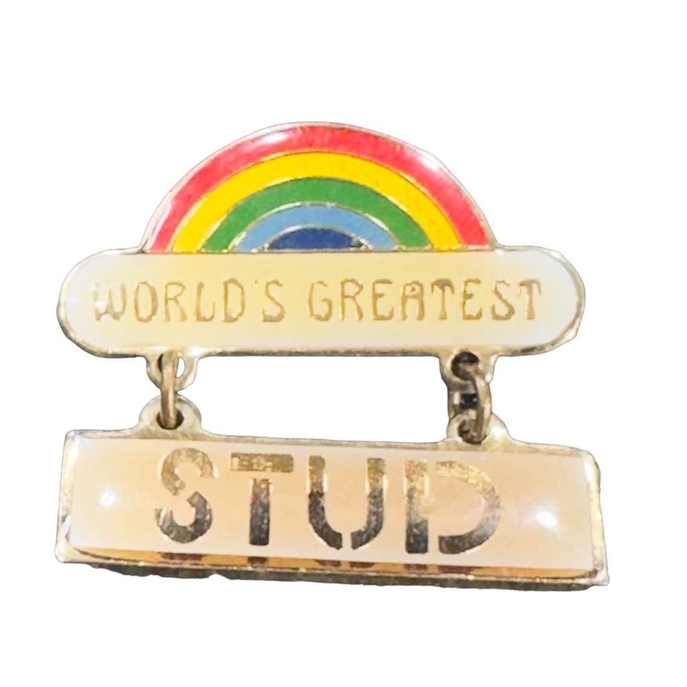 💖2 FOR $20 💖 Vintage Art Nouveaux Centennia 1979 World’s Greatest Stud Rainbow - Picture 15 of 16
